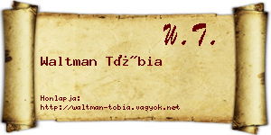 Waltman Tóbia névjegykártya